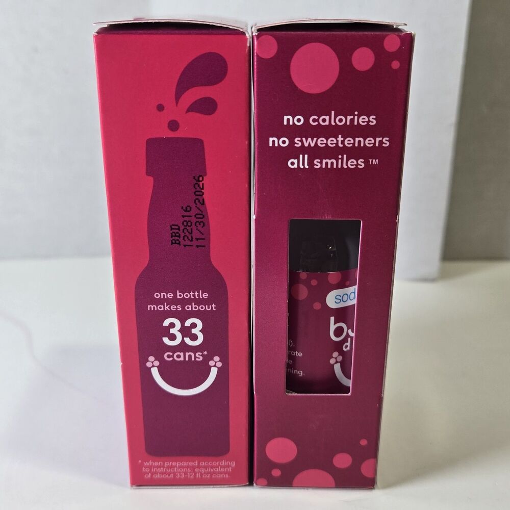 2-Pack SodaStream bubly Drops Raspberry Unsweetened Flavor Essence 1.36 fl oz - Picture 4 of 9